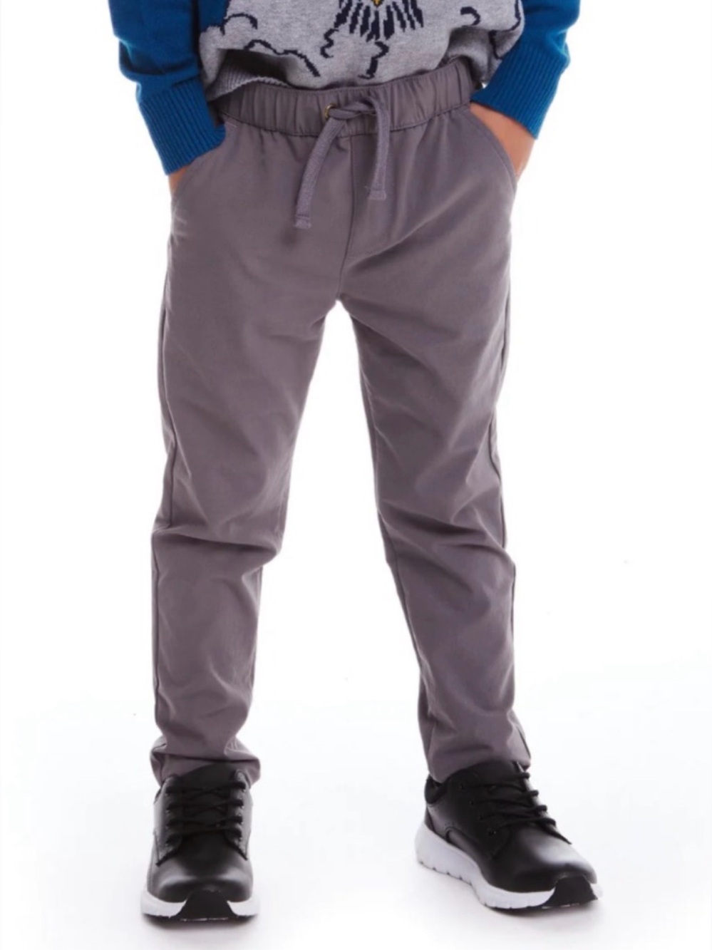 Andy & Evan Joggers Boys 3T Lightweight Grey Stretch Active Wear Pull On Pants